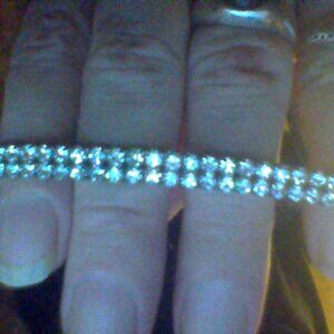 stainless steel and cz diamonds bracelet
